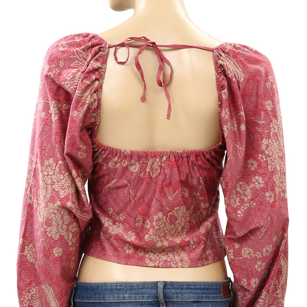 Kimchi Blue Urban Outfitters lara Penny Flare Crop Top M