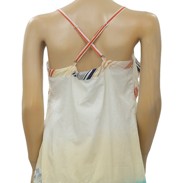 Miss Sidecar Dip Dye Embroidered Mini Dress M
