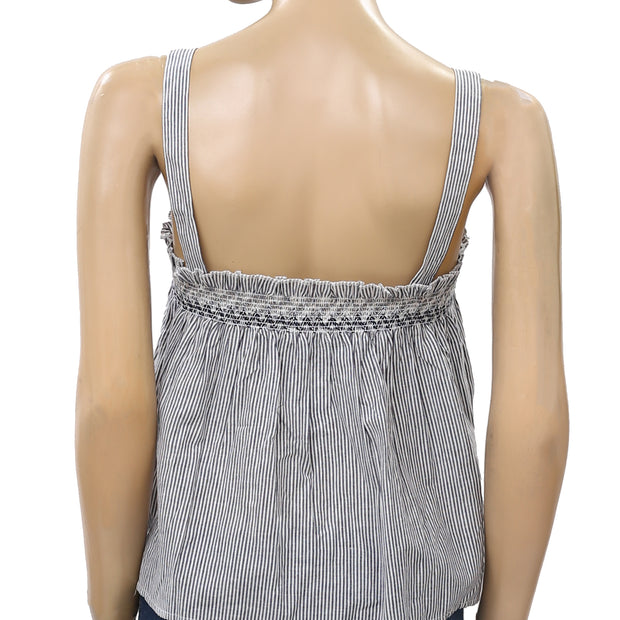 Urban Outfitters UO Striped Printed Smocked Tank Top