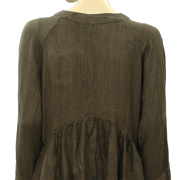 IRO Plaid Blouse Top S 36