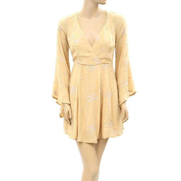 Free People Jasmine Floral Embroidered Tunic Dress XS