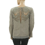 Odd Molly Anthropologie 刺绣钩针上衣 S