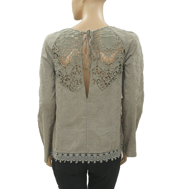 Odd Molly Anthropologie 刺绣钩针上衣 S