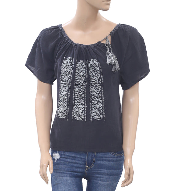 Soeurs Anthropologie Nino 刺绣衬衫上衣