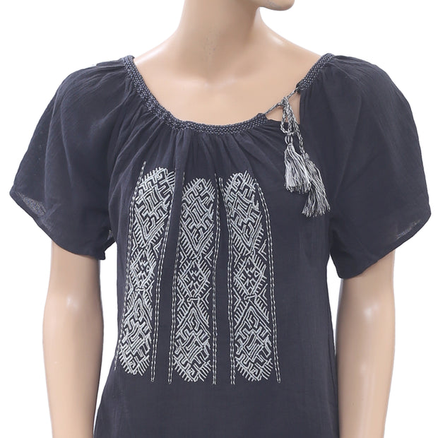 Soeurs Anthropologie Nino 刺绣衬衫上衣