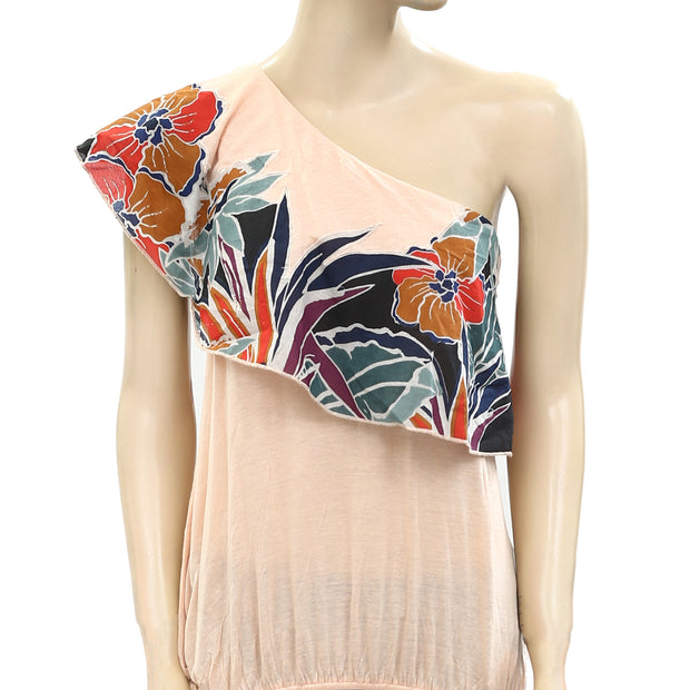 Free People Annka Bubble Floral Printed Blouse Top