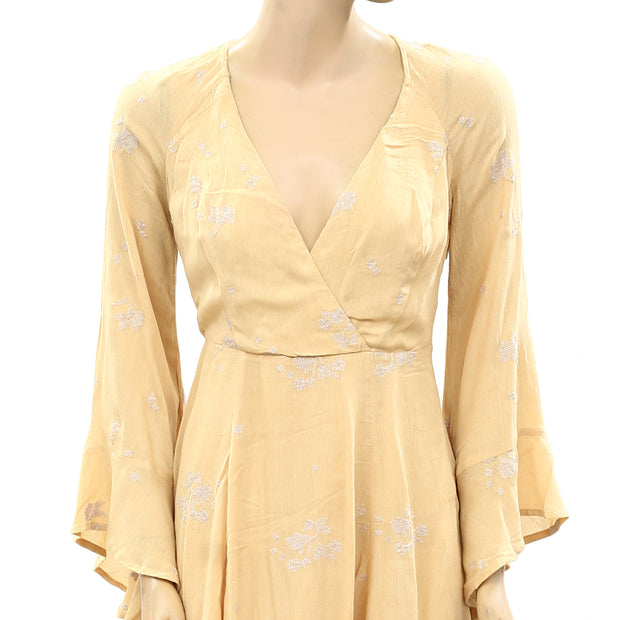 Free People Jasmine Floral Embroidered Tunic Dress XS