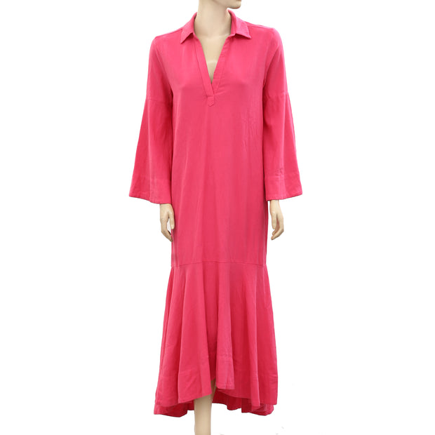 Rhode Solid Midi Shirt Dress XS