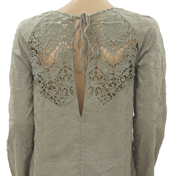 Odd Molly Anthropologie 刺绣钩针上衣 S