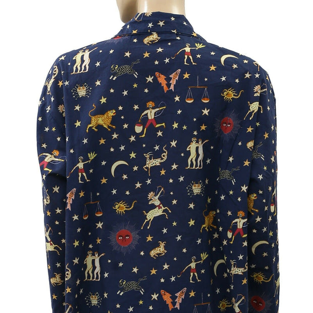 Rhode Resort Star Printed Shirt Blouse Top S