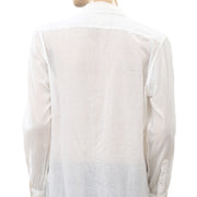 Nili Lotan Cotton Voile NL Buttondown Shirt Top