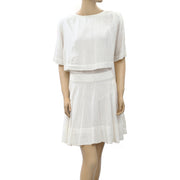 IRO Finley Ruffle Ivory Mini Dress M 38