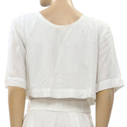 IRO Finley Ruffle Ivory Mini Dress M 38