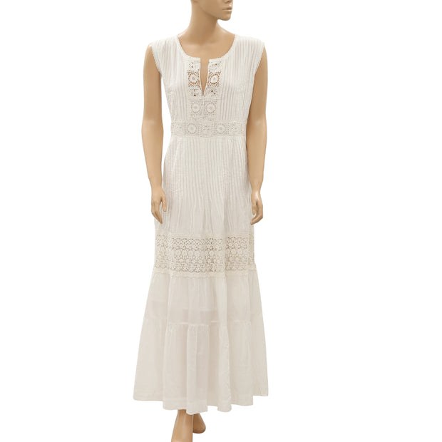 Soft Surroundings Dominica Ivory Maxi Dress Crochet Lace XL