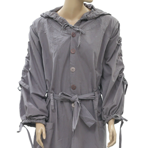 Ewa I Walla Lagenlook Coat Jacket Hoodie Dress XL