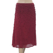 Hoss Intropia Anthropologie Embroidered Beads Skirt S