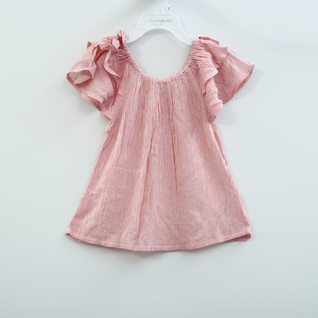 White Chocolate Kids Girls Striped Printed Top Off Shoulder 3-4 Year