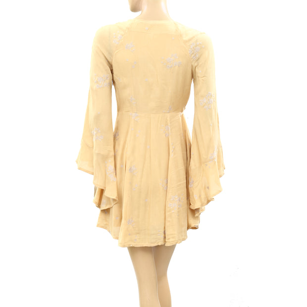 Free People Jasmine Floral Embroidered Tunic Dress XS