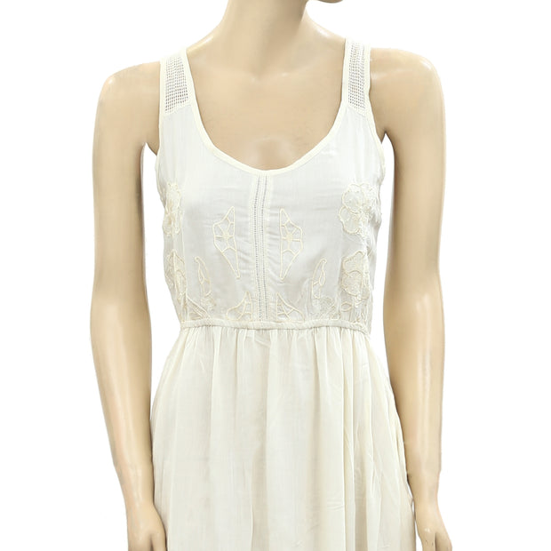 Element Floral Embroidered Tank Mini Dress M