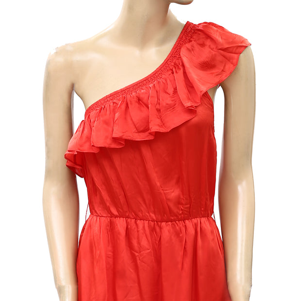 Saylor Mckinley Ruffled One Shoulder Mini Dress S