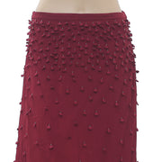 Hoss Intropia Anthropologie Embroidered Beads Skirt S