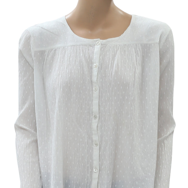 Des Petits Hauts 圆点刺绣衬衫上衣 S