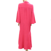Rhode Solid Midi Shirt Dress XS