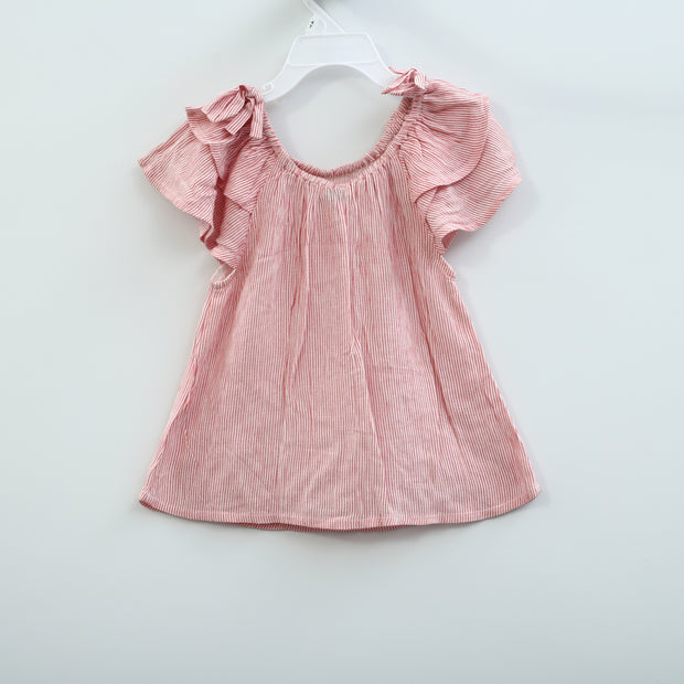White Chocolate Kids Girls Striped Printed Top Off Shoulder 3-4 Year