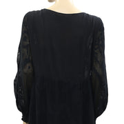 Odd Molly Anthropologie Floral Embroidered Midi Dress