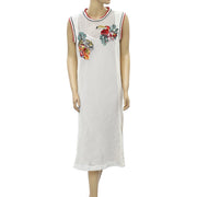 Rapsodia Fishnet Embroidered Midi Dress