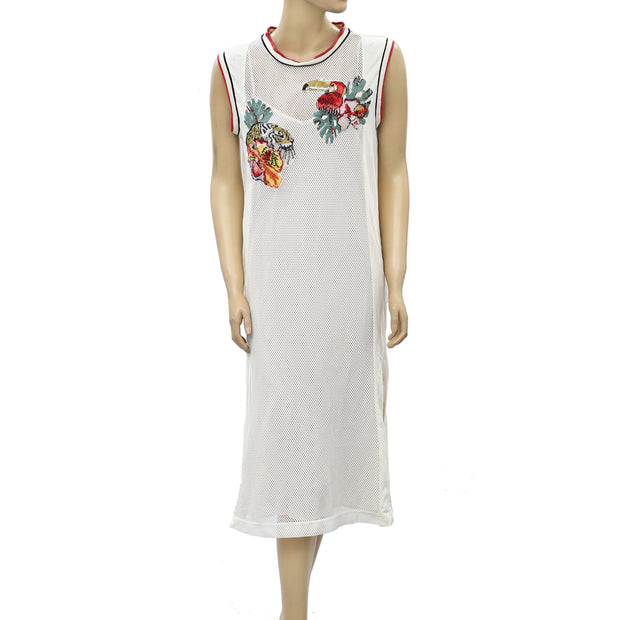 Rapsodia Fishnet Embroidered Midi Dress