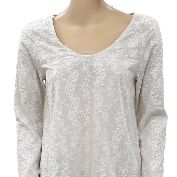 Odd Molly Anthropologie 花卉刺绣衬衫上衣 S 1
