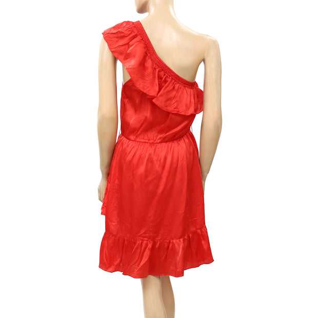 Saylor Mckinley Ruffled One Shoulder Mini Dress S
