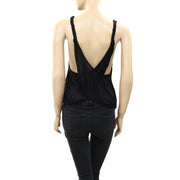 Free People Lace Shimmer Wrap Blouse Top