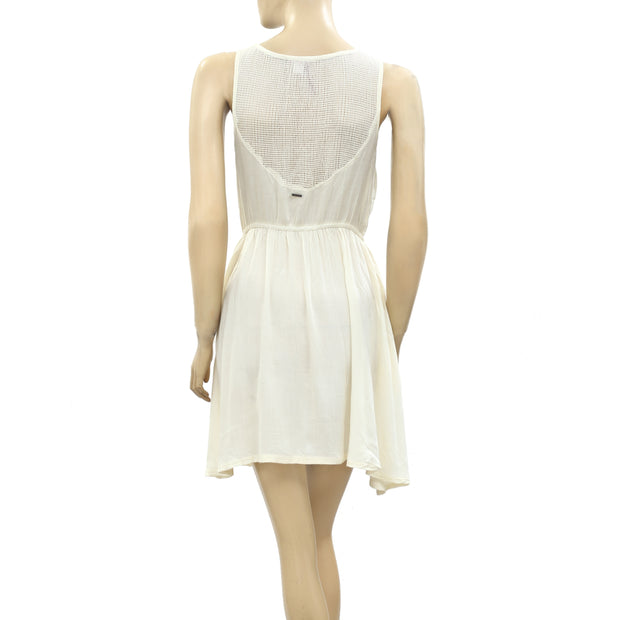 Element Floral Embroidered Tank Mini Dress M