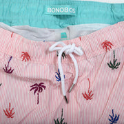 Bonobos Riviera Recycled Swim Plum Embroidered Striped Trunks Shorts