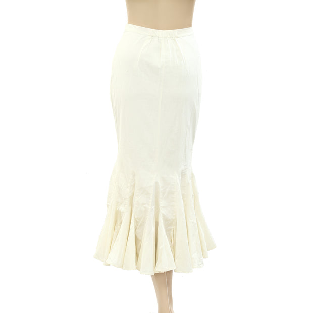 Rhode Resort Sienna Fishtail Midi Skirt M