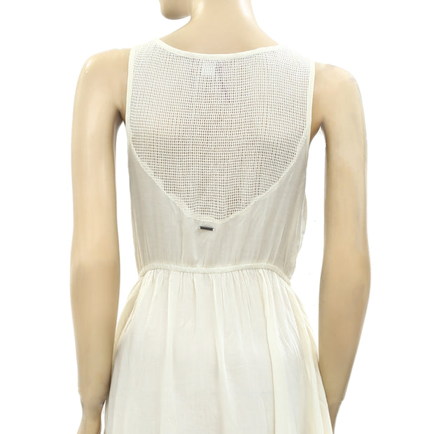 Element Floral Embroidered Tank Mini Dress M