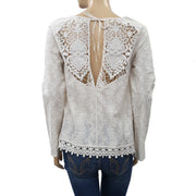 Odd Molly Anthropologie 花卉刺绣衬衫上衣 S 1