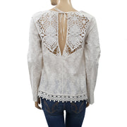 Odd Molly Anthropologie Floral Embroidered Blouse Top S 1