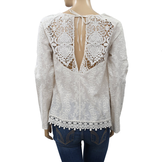 Odd Molly Anthropologie 花卉刺绣衬衫上衣 S 1