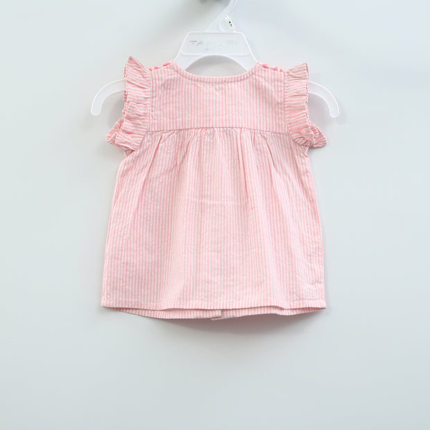 White Chocolate Kids Baby Girl Buttondown Dress 0-2 Month