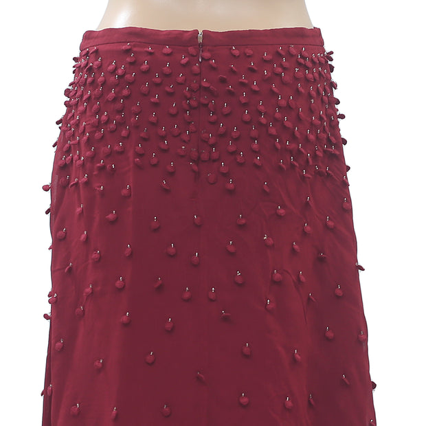 Hoss Intropia Anthropologie Embroidered Beads Skirt S