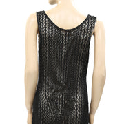 Mac Duggal Beaded Black Maxi Gown Dress S
