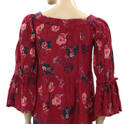 Odd Molly Anthropologie Floral Printed Mirror Blouse Top XS 0