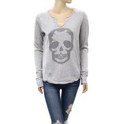 Zadig &amp; Voltaire Aqua Skull T 恤女衫上衣 M