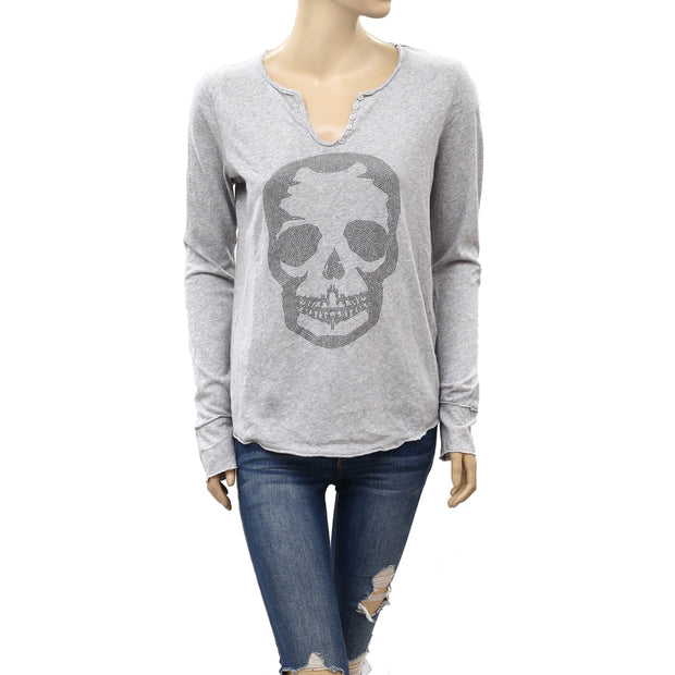 Zadig &amp; Voltaire Aqua Skull T 恤女衫上衣 M