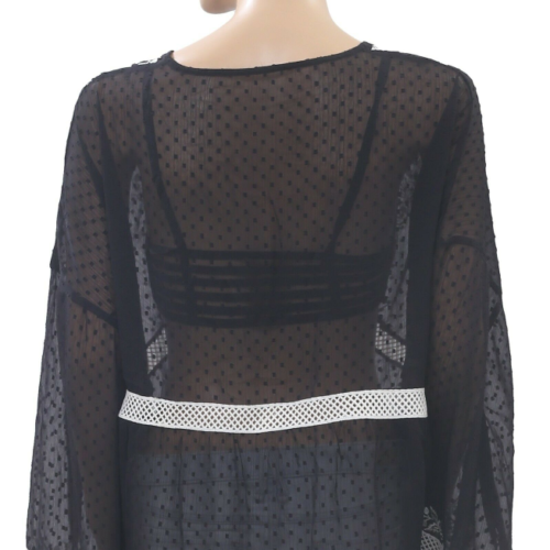 Joanna Hope Folk Embroidered Tunic Wrap Top