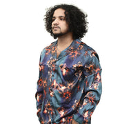 ASOS DESIGN Men's Tall Regular Revere Satin Shirt XL