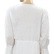 Ulla Johnson Embroidered Ivory Mini Dress L